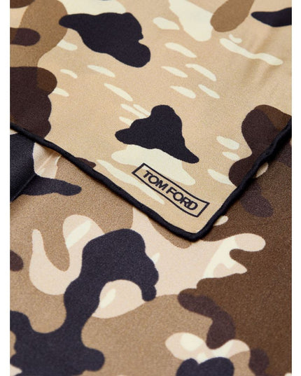 Tom Ford Beige Silk Pocket Square