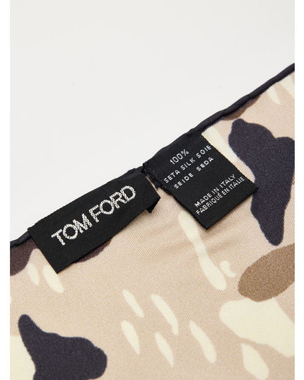 Tom Ford Beige Silk Pocket Square
