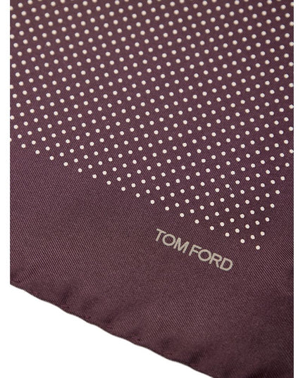 Tom Ford Bordeaux Silk Pocket Square