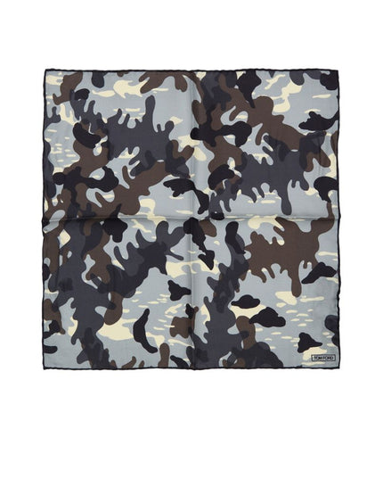 Tom Ford Gray Silk Pocket Square