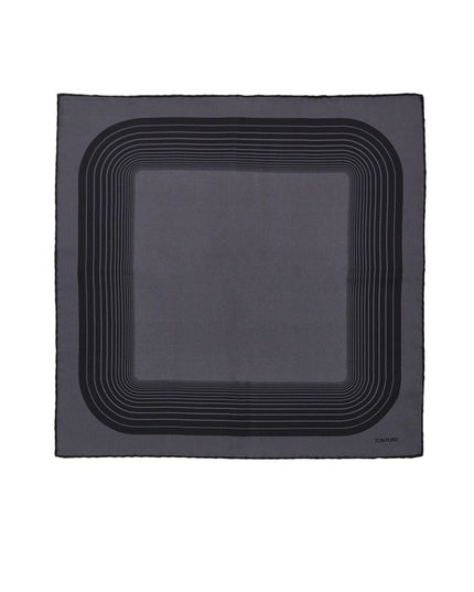 Tom Ford Gray Silk Pocket Square