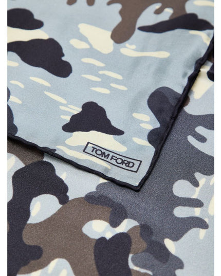 Tom Ford Gray Silk Pocket Square