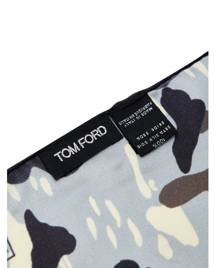 Tom Ford Gray Silk Pocket Square