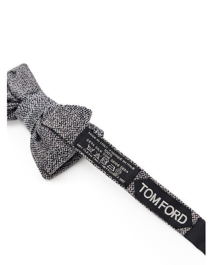 Tom Ford Gray Silk Bowtie