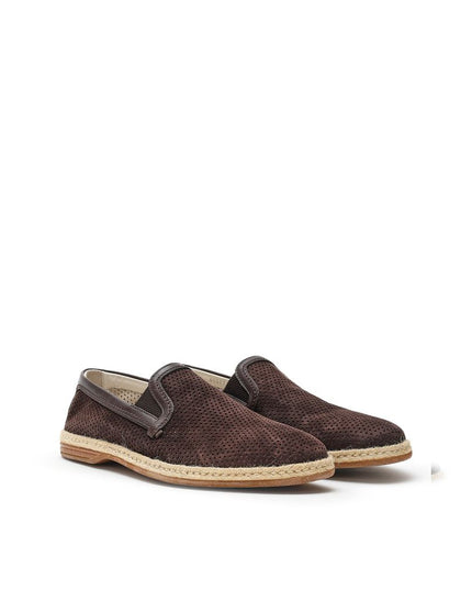 Dolce & Gabbana Brown Suede Leather Espadrilles