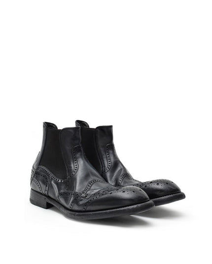 Dolce & Gabbana Black Leather Chelsea Boots