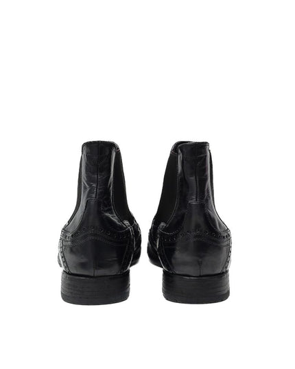 Dolce & Gabbana Black Leather Chelsea Boots