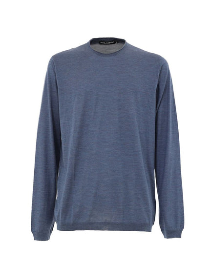 Dolce & Gabbana Blue Silk Sweatshirt