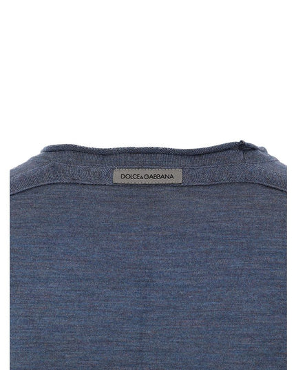 Dolce & Gabbana Blue Silk Sweatshirt