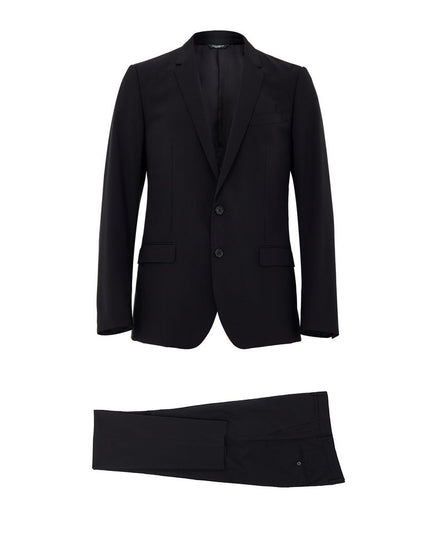 Dolce & Gabbana Black Wool Two-Piece Suit