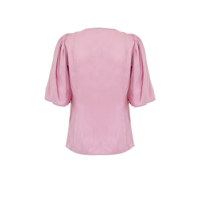 Ganni Pink Satin Tank Tops