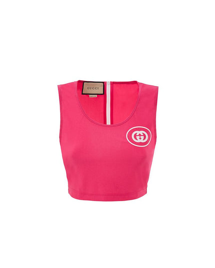 Gucci Fuchsia Polyamide Tank Tops