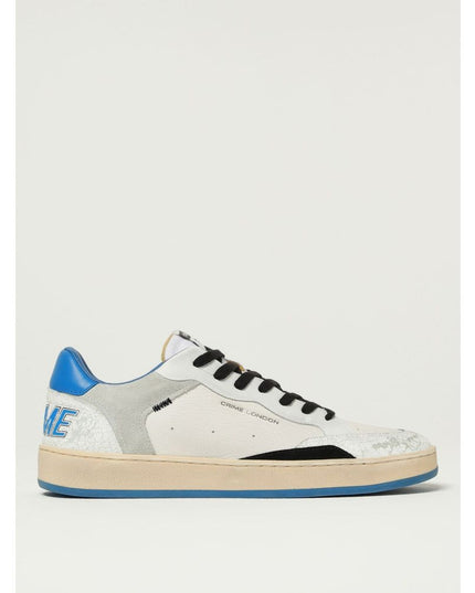 Crime London White Leather Low Top Sneakers