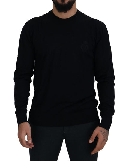 Dolce & Gabbana Black Virgin Wool Sweatshirt