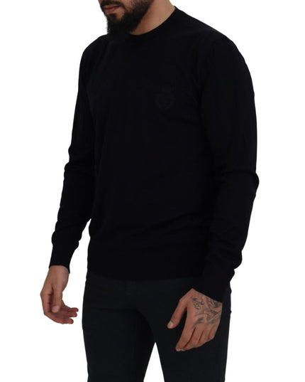 Dolce & Gabbana Black Virgin Wool Sweatshirt