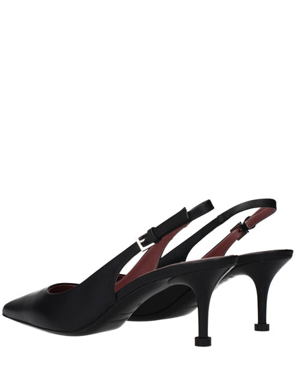 Premiata Black Leather Platform Pumps