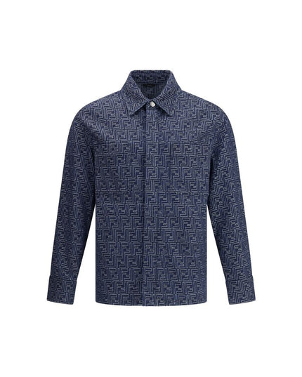 Fendi Blue Cotton Denim Jacket