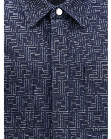Fendi Blue Cotton Denim Jacket