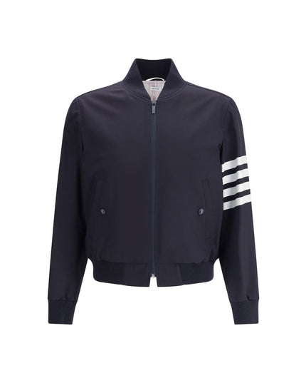 Thom Browne Blue Wool Bomber