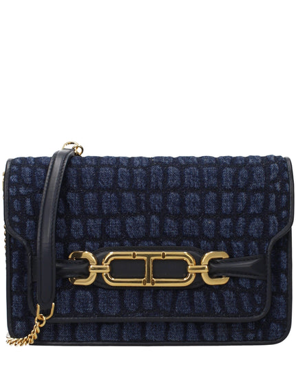 Tom Ford Blue Fabric Clutch Bag