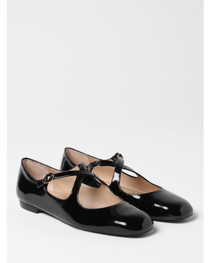 Stuart Weitzman Black Patent Leather Ballet Flats