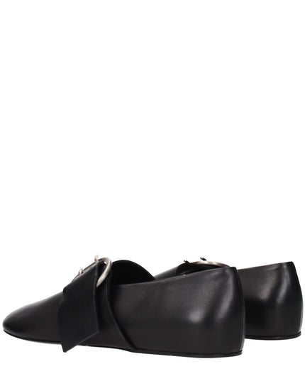 Jil Sander Black Leather Ballet Flats