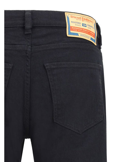 Diesel Black Cotton Slim Fit Jeans