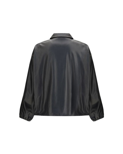 Diesel Black Polyester Biker Jacket