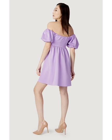 Aniye By Purple Polyester Short Dress
