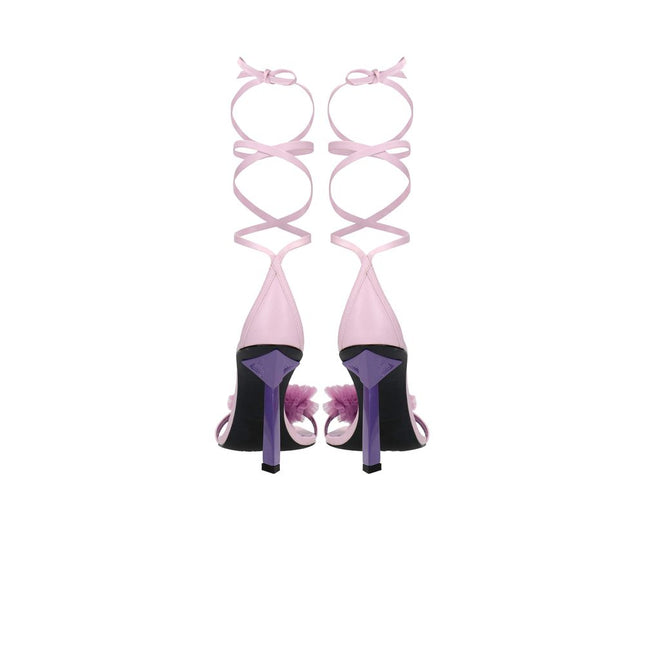 Aniye By Purple Leather High Heel Pumps