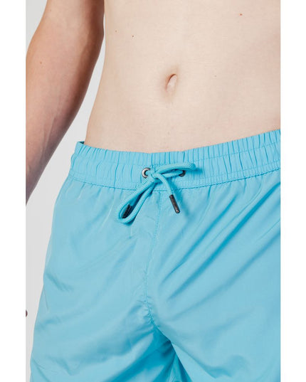 Trussardi Beachwear Blue Polyester Swim Shorts