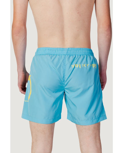 Trussardi Beachwear Blue Polyester Swim Shorts