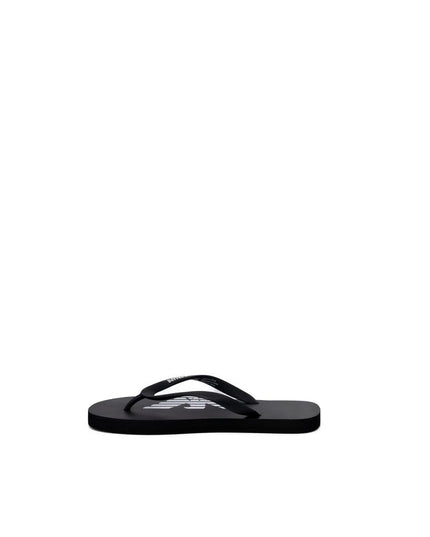 Emporio Armani Underwear Black And White Rubber Flip-Flop Sandals