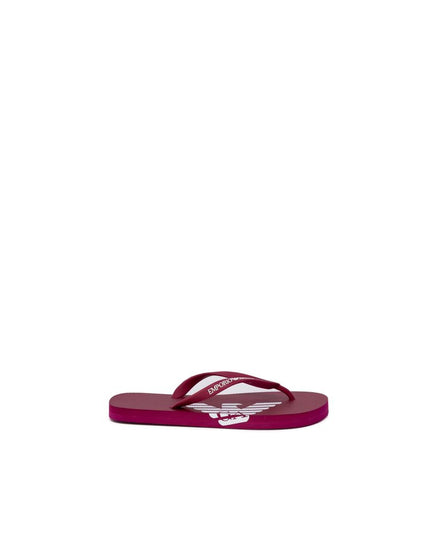 Emporio Armani Underwear Red Rubber Flip-Flop Sandals