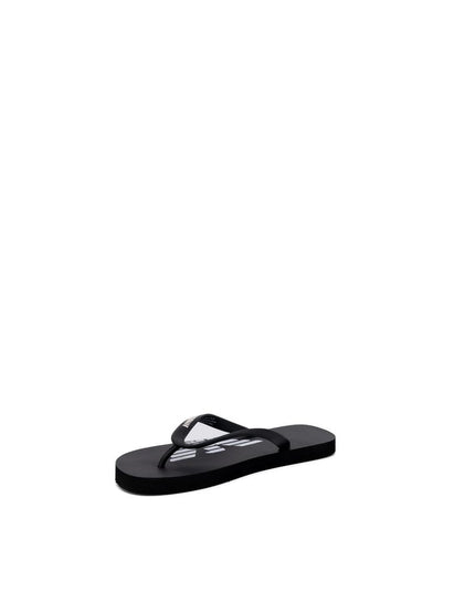 Emporio Armani Underwear Black And White Rubber Flip-Flop Sandals