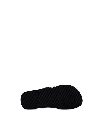 Emporio Armani Underwear Black And White Rubber Flip-Flop Sandals
