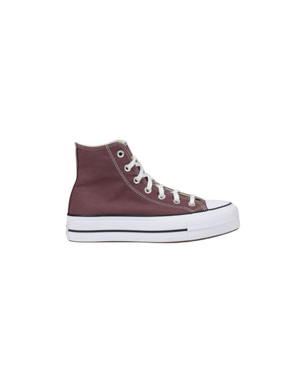 Converse Purple Fabric Platform Sneakers