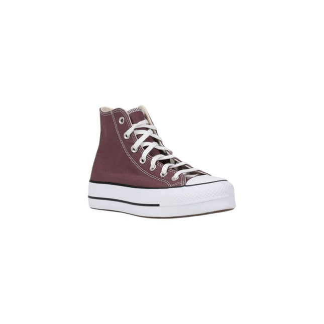 Converse Purple Fabric Platform Sneakers