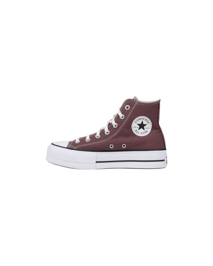 Converse Purple Fabric Platform Sneakers