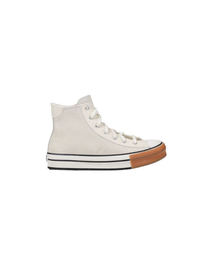 Converse Cream Leather High Top Sneakers