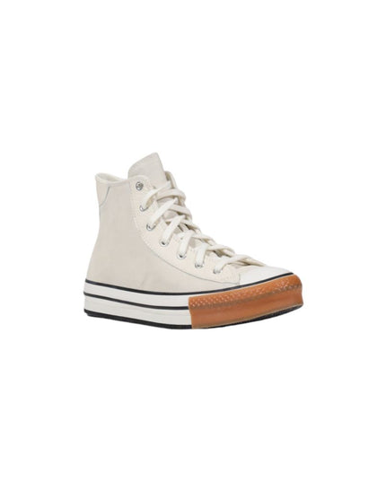 Converse Cream Leather High Top Sneakers