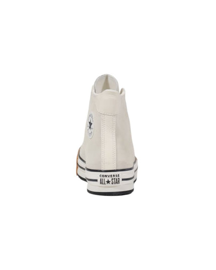 Converse Cream Leather High Top Sneakers