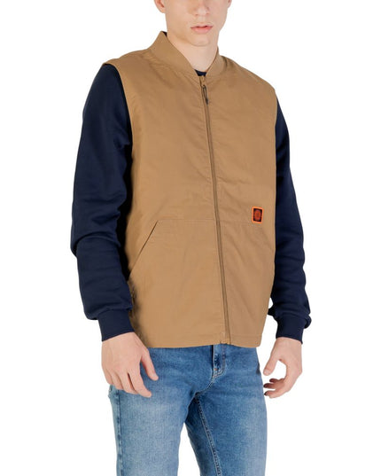 Vans Beige Cotton Sleveless Jacket