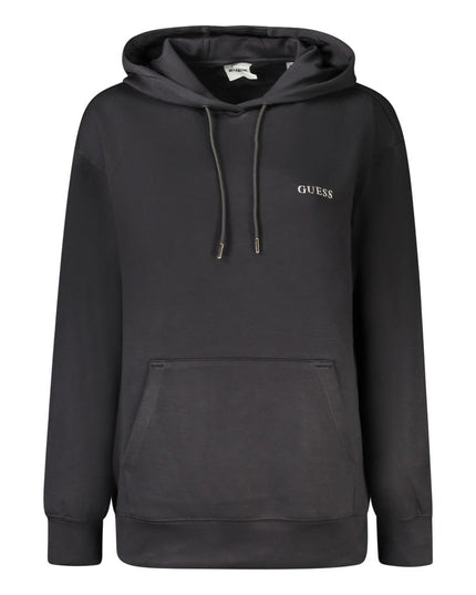Guess Jeans Black Polyester Women's Hooded Sweatshirt