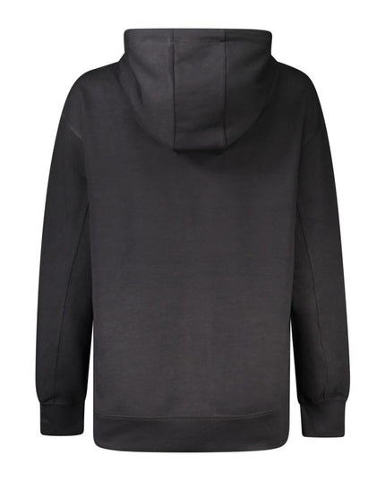 Guess Jeans Black Polyester Women's Hooded Sweatshirt