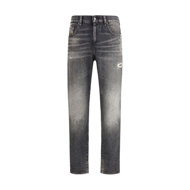 Diesel Gray Cotton Relaxed Fit Jeans