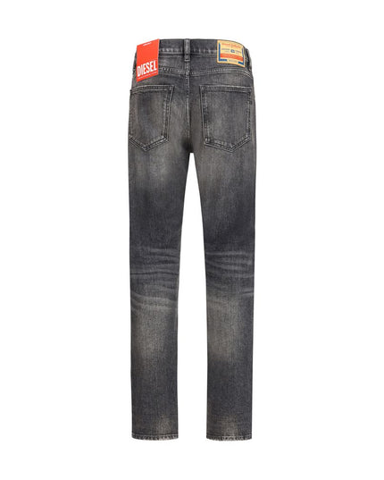 Diesel Gray Cotton Relaxed Fit Jeans