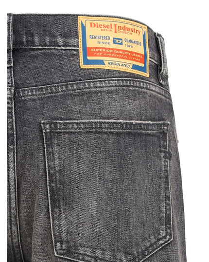 Diesel Gray Cotton Relaxed Fit Jeans