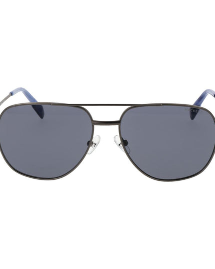 Hackett Gray Metal Sunglasses