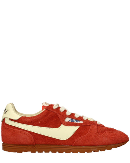 Autry Orange Leather Sneakers